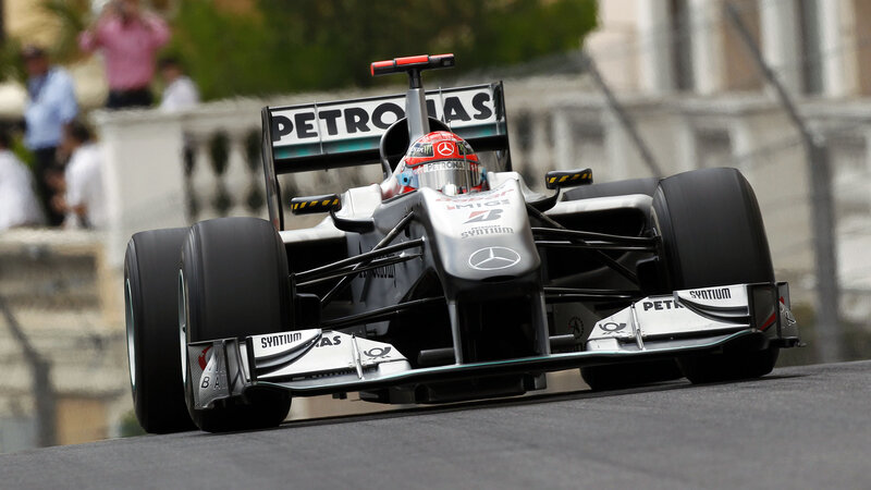 Formula One Car on Track — Silver, Dynamic, Afternoon, Photograph, Driver, Spectators