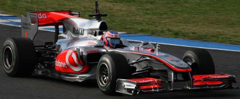 Formula One Car on Track — Silver, Dynamic, Afternoon, Photograph, Racing Driver, Race Car