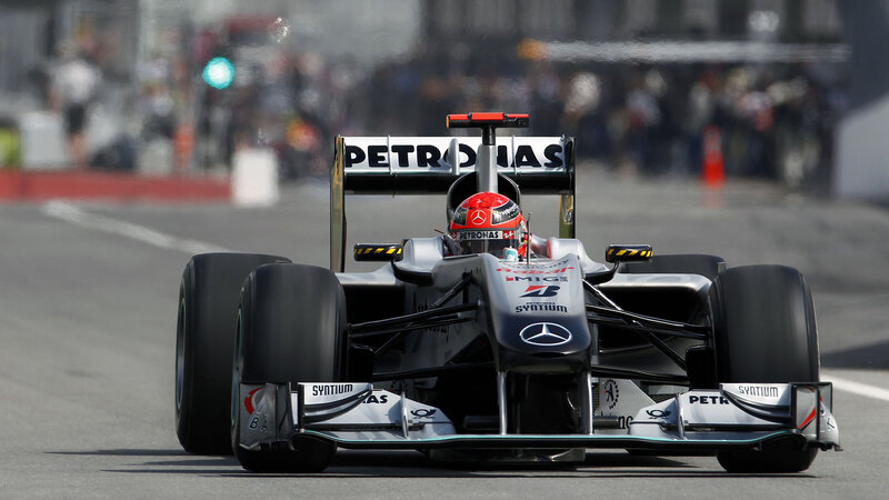 Formula One Car on Track — Silver, Dynamic, Afternoon, Photograph, Racing Driver