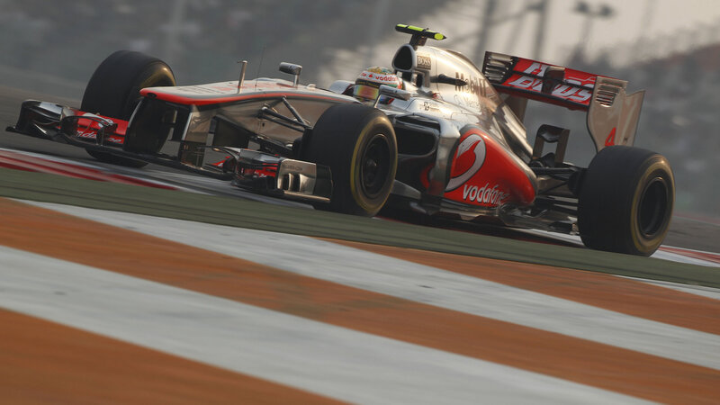 Formula One Car on Track — Silver, Dynamic, Photograph, Driver, Racing Car