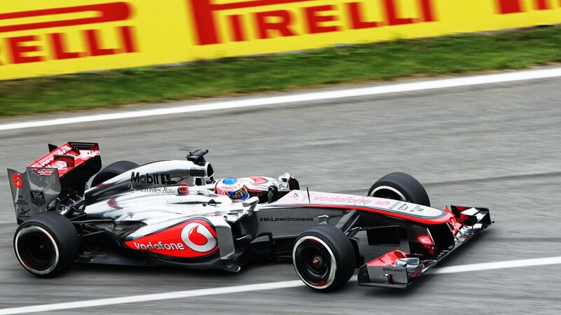 Formula One Car on Track — Silver, Dynamic, Photograph, Driver