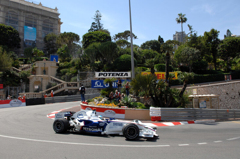 Formula One Car on Track — White, Active, Afternoon