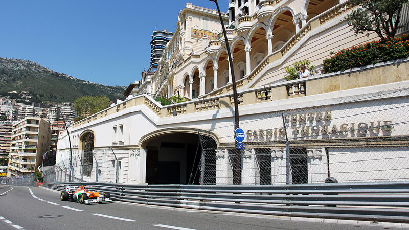 Formula One Car on Track — White, Bright