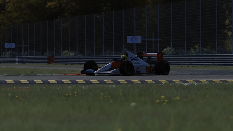 Formula One Car on Track — White, Calm, Night