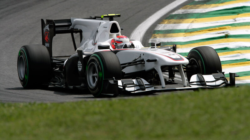 Formula One Car on Track — White, Dynamic, Afternoon, Photograph, Driver, Grass