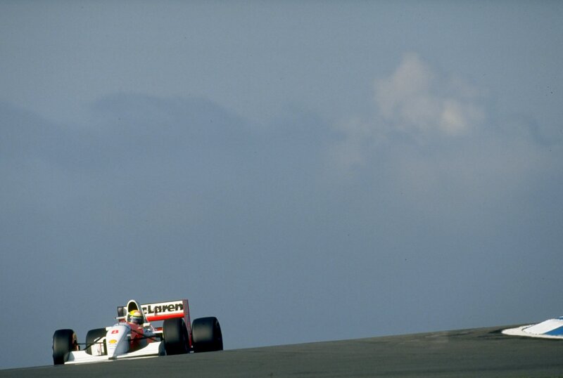 Formula One Car on Track — White, Dynamic, Afternoon, Photograph, Driver, Race Car, Sky