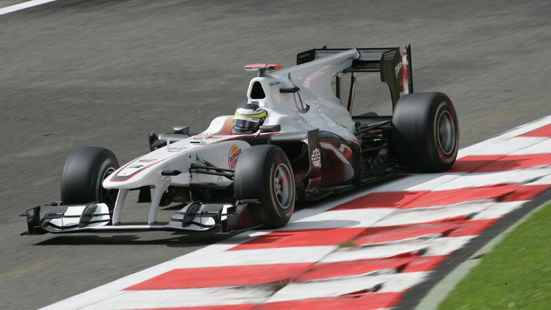 Formula One Car on Track — White, Dynamic, Afternoon, Photograph, Driver, Racing Car, Grass
