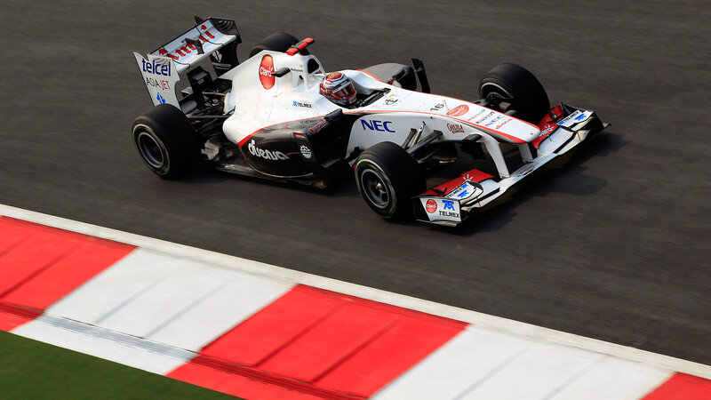 Formula One Car on Track — White, Dynamic, Afternoon, Photograph, Driver, Racing Circuit, Tire