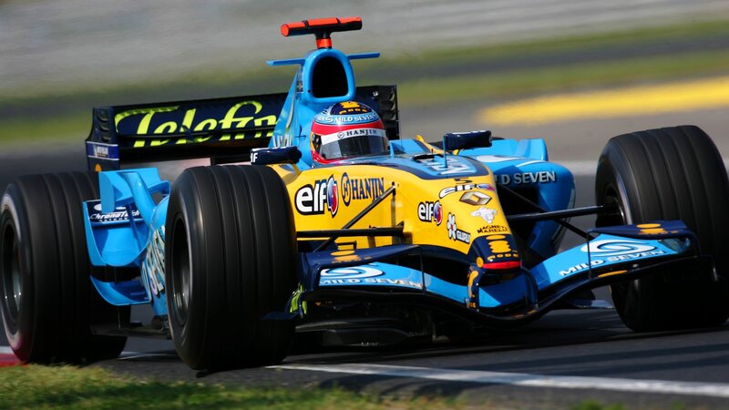 Formula One Car on Track — Yellow, Afternoon