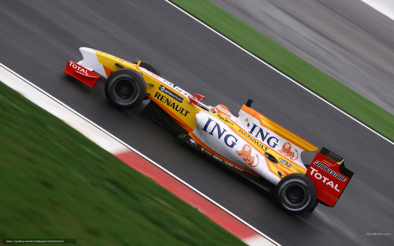Formula One Car on Track — Yellow, Dynamic, Photograph, Driver, Race Car