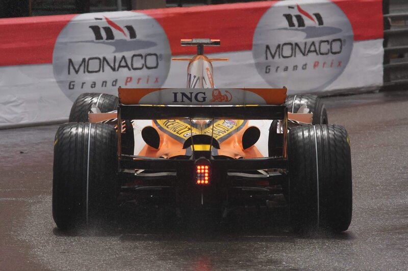 Formula One Car — Orange, Dramatic