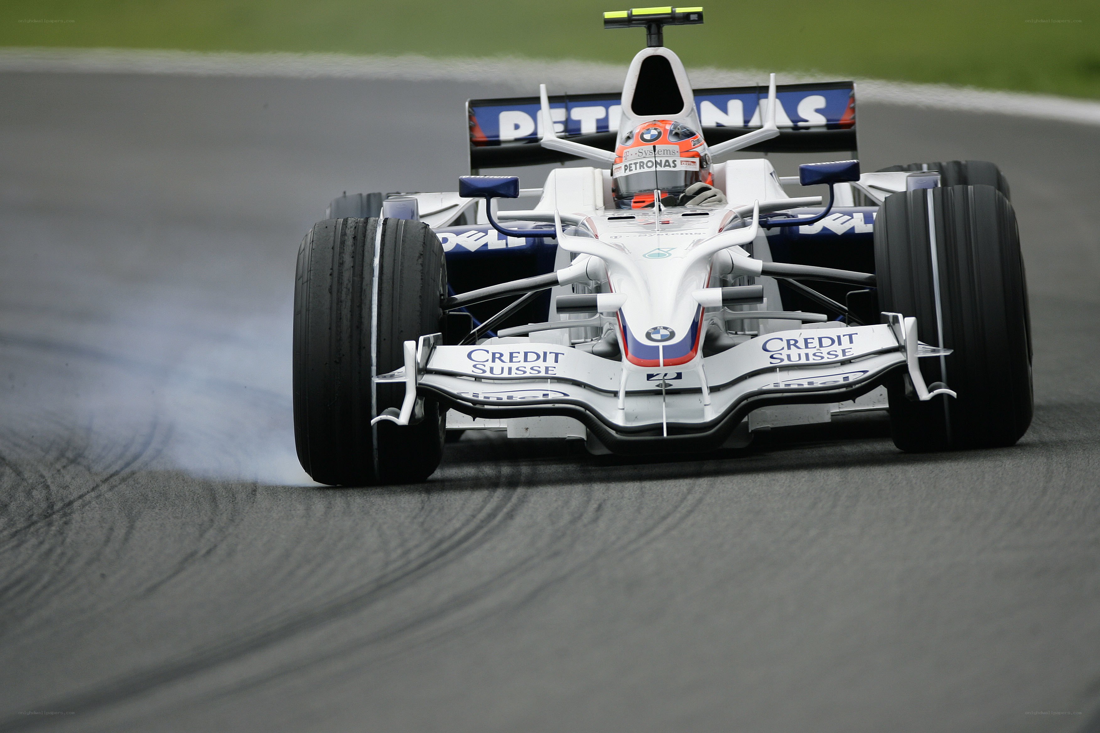 Formula One car racing on track