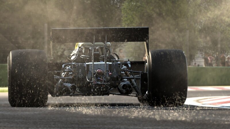 Formula One car rear view