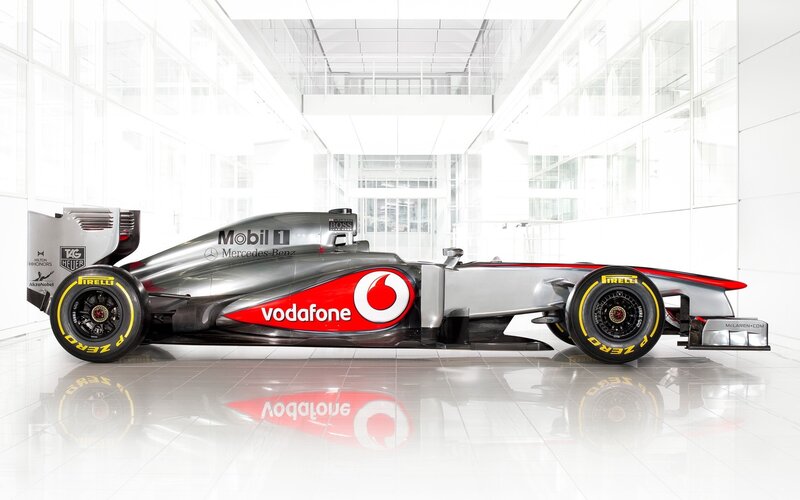 Formula One Car — Silver, Clean, Modern