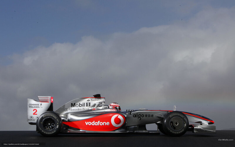 Formula One Car — Silver, Dramatic