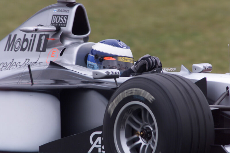 Formula One Car — Silver, Focused