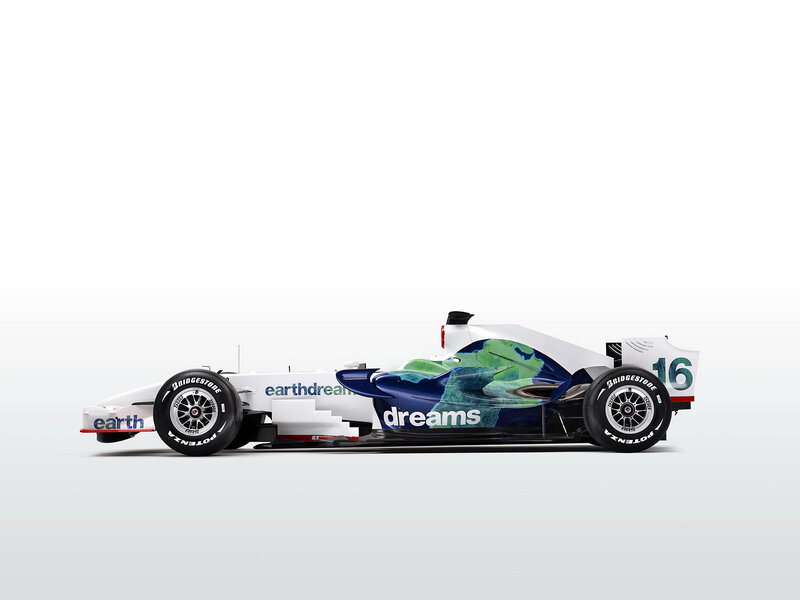 Formula One Car — White, Neutral, Photograph