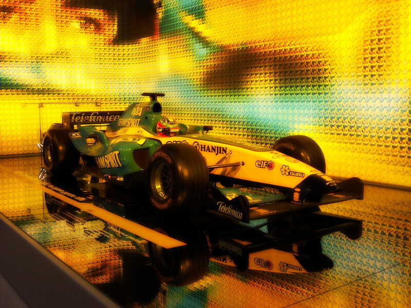Formula One Car — Yellow, Dramatic