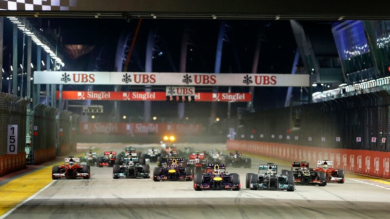 Formula One Cars at Start — Black