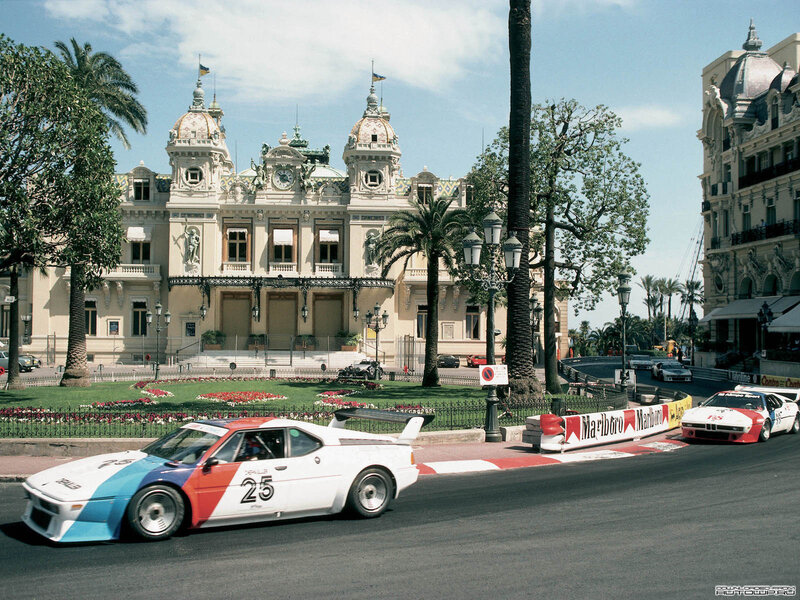 Formula One cars on the Monaco circuit