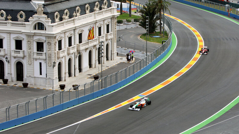 Formula One Cars on Track — Gray, Active, Afternoon