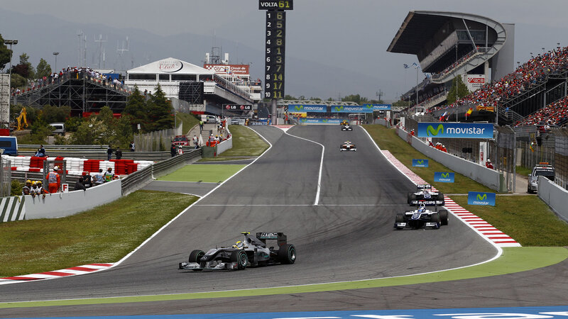 Formula One Cars on Track — Gray, Competitive, Afternoon, Photograph