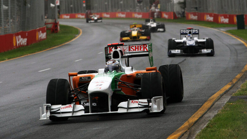 Formula One Cars on Track — Gray, Competitive