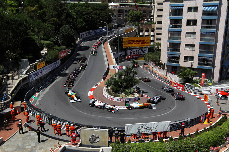 Formula One Cars on Track — Gray, Dynamic