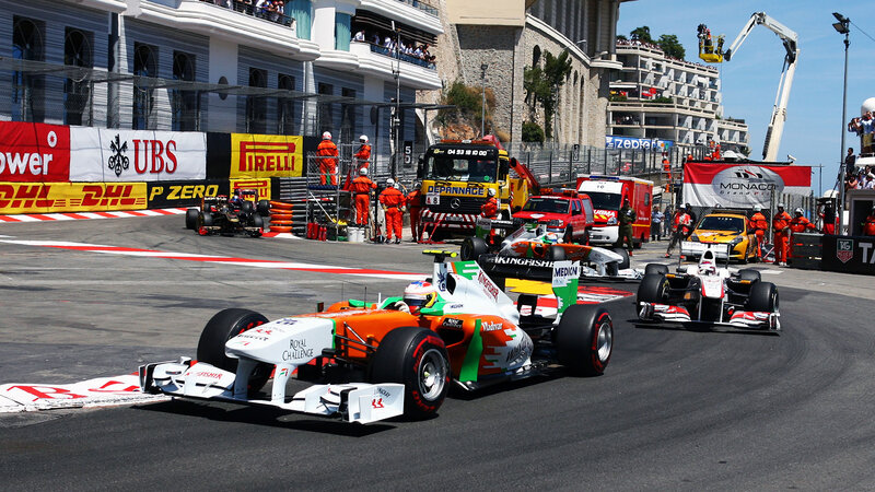 Formula One Cars on Track — White, Dynamic