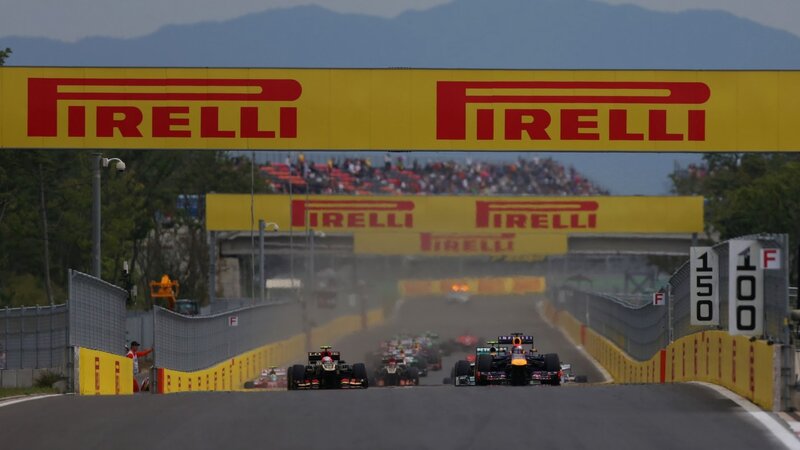 Formula One Cars on Track — Yellow, Competitive