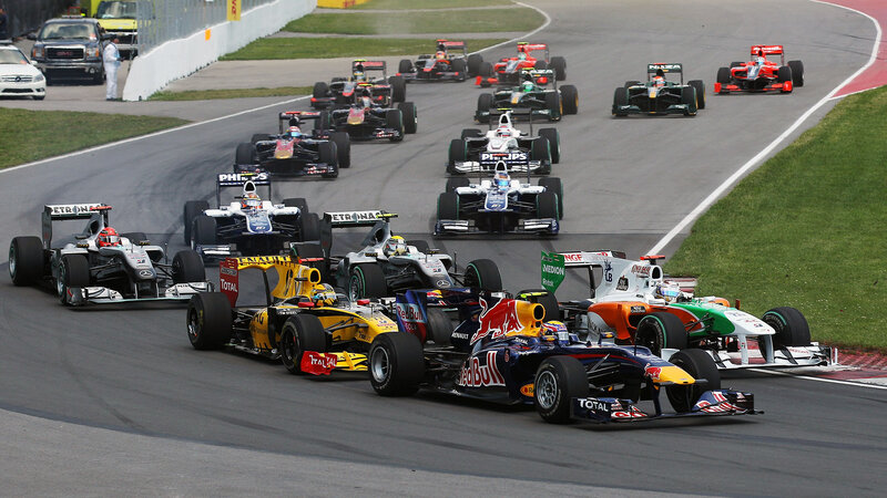 Formula One Cars Racing — Black, Competitive, Afternoon, Photograph