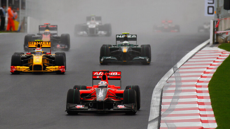 Formula One Cars Racing — Black, Competitive, Photograph