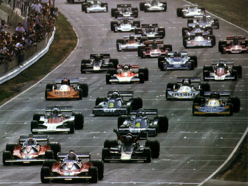 Formula One Cars Racing — Black, Dynamic, Afternoon, Photograph, Crowd, Racetrack, Drivers