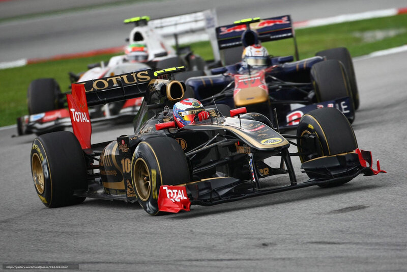 Formula One Cars Racing — Black, Dynamic, Photograph, Race Track, Driver