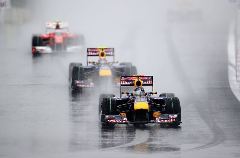 Formula One Cars Racing — Black