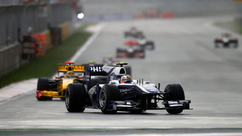 Formula One Cars Racing — Blue, Competitive