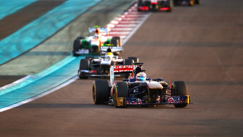 Formula One Cars Racing — Brown, Dynamic