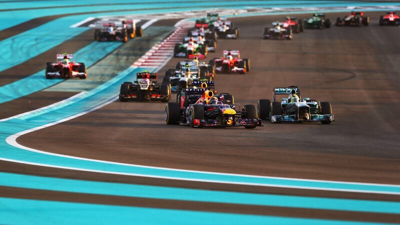 Formula One Cars Racing — Brown