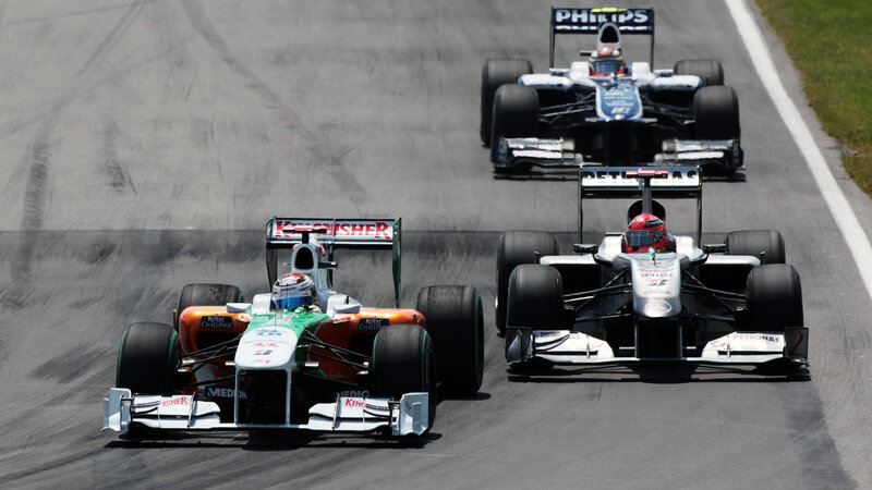 Formula One Cars Racing — Gray, Competitive, Afternoon