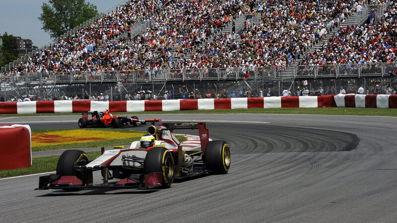 Formula One Cars Racing — Gray, Dynamic, Afternoon, Photograph, Crowd, Racetrack