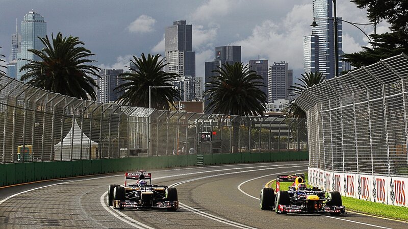 Formula One Cars Racing — Gray, Dynamic
