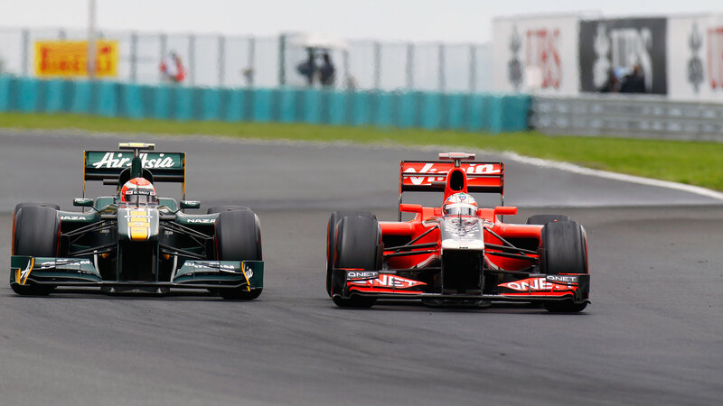 Formula One Cars Racing — Red, Competitive, Photograph