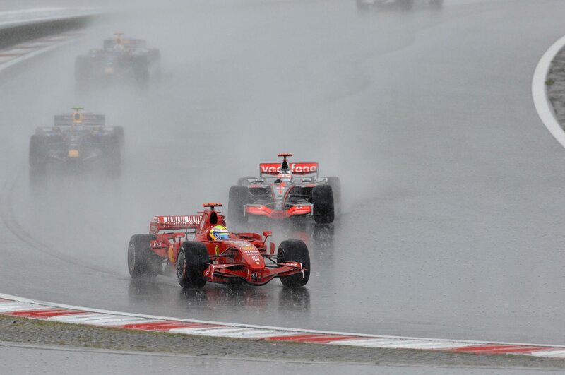 Formula One Cars Racing — Red, Intense