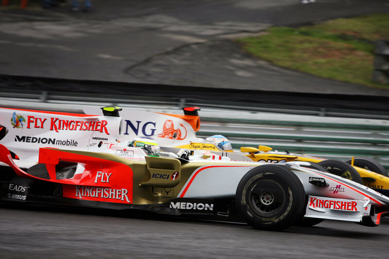 Formula One Cars Racing — White, Dynamic