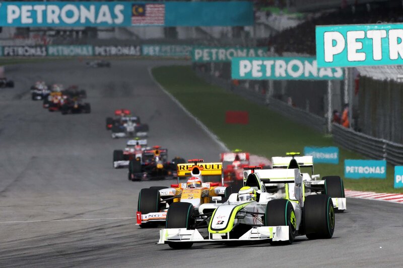 Formula One Cars Racing — White