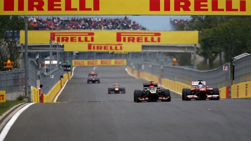 Formula One Cars Racing — Yellow, Competitive
