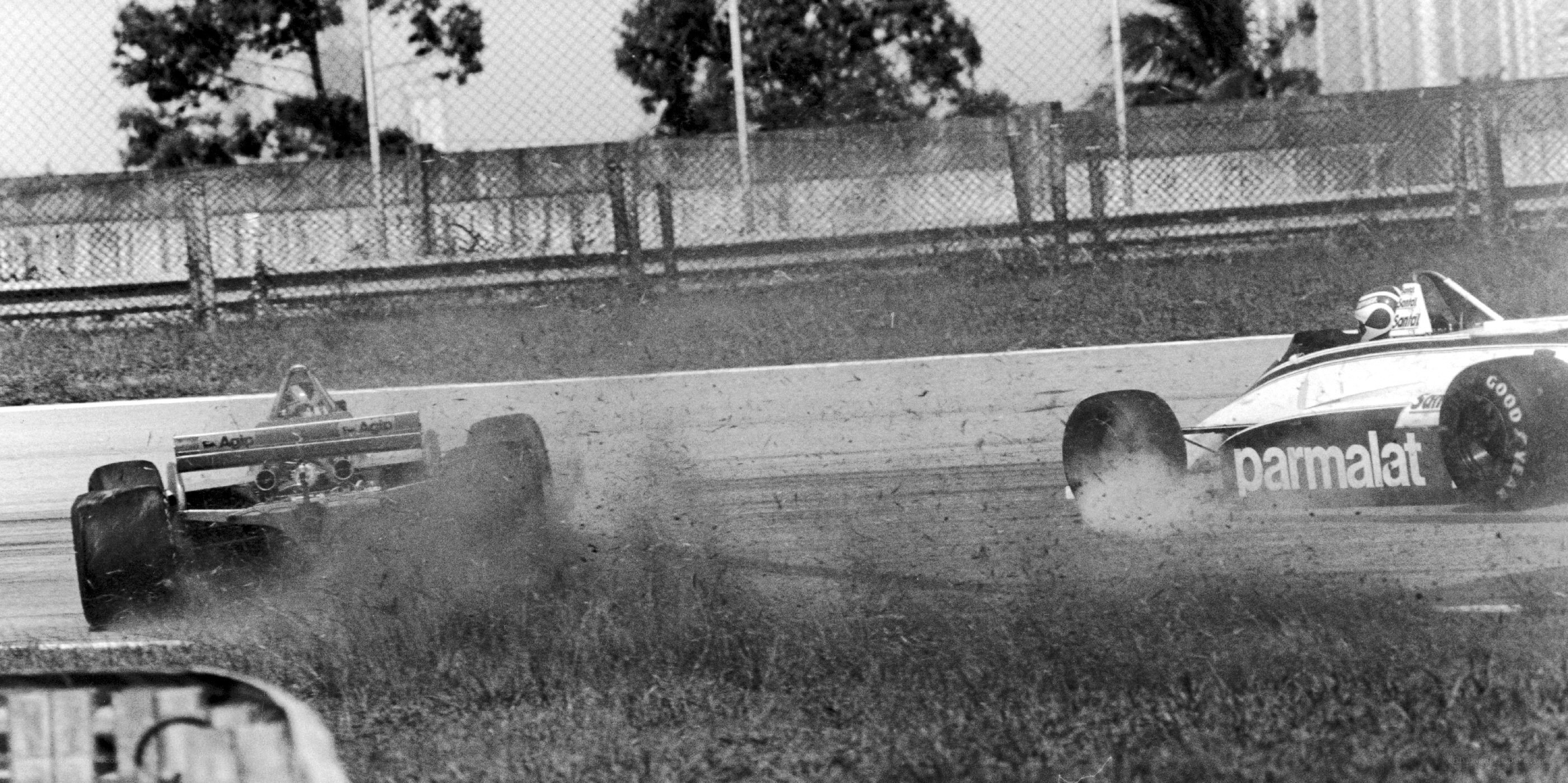 Formula One crash at the track