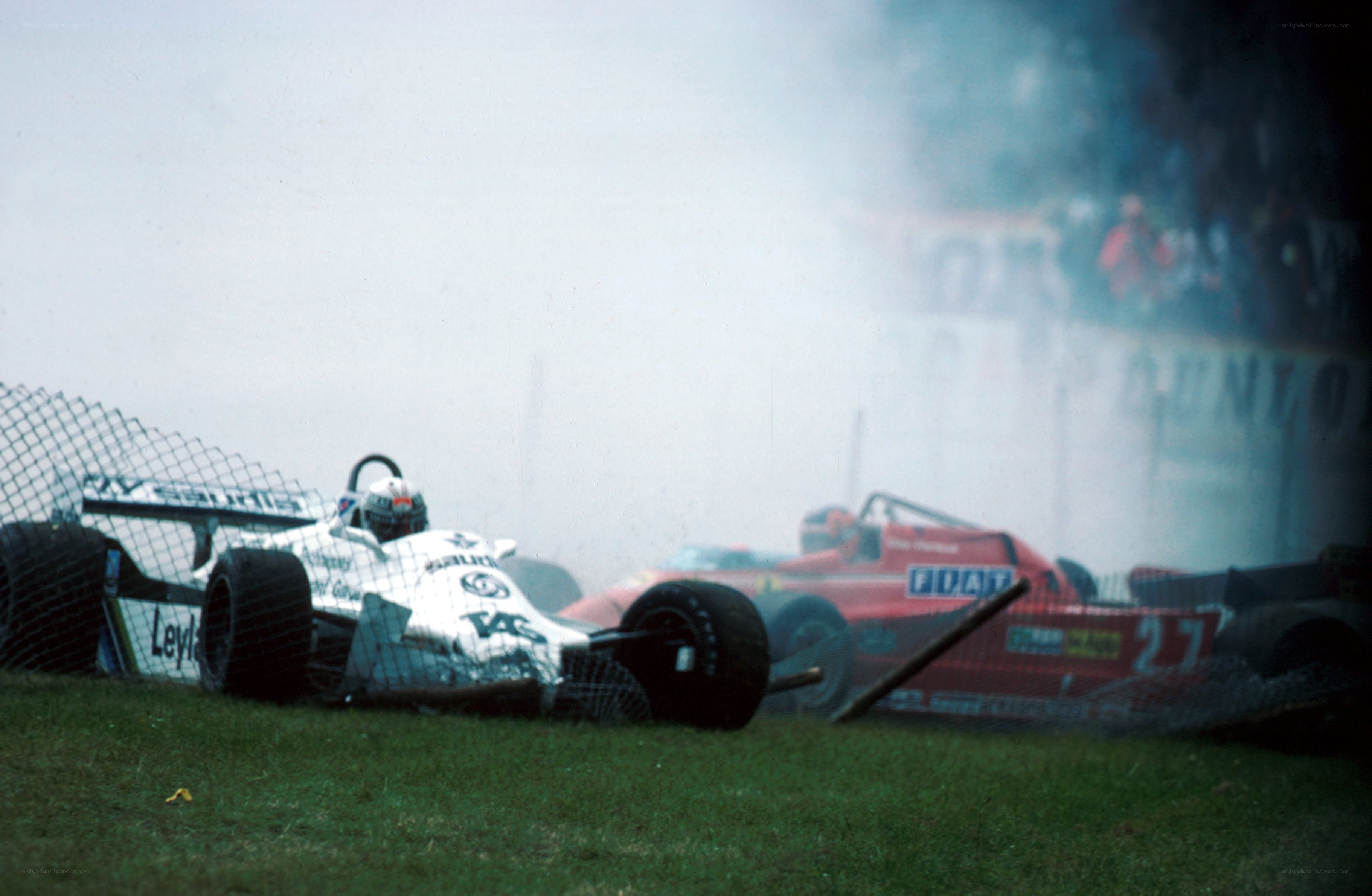 Formula One crash on track
