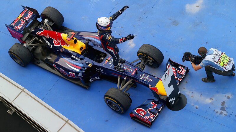 Formula One Driver Celebrating