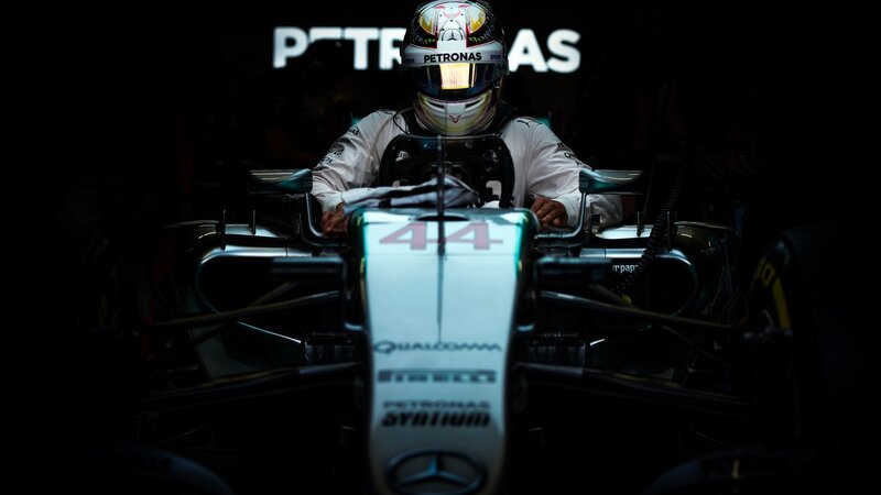 Formula One Driver in Car — Black